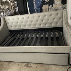 Two Twin Size Bed With Rolling Out Bed On Bottom