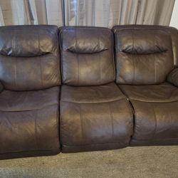 Leather Couch and Loveseat 