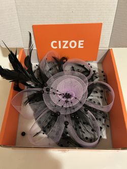 Fascinator Headband (Lavender & Black)