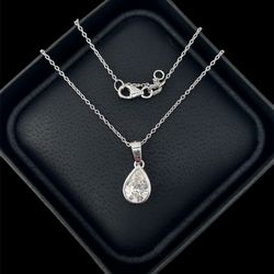 Pear Shape Lab-grown Certified Diamond Pendant 