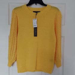 Ladies Yellow Knit Top - New With Tags 