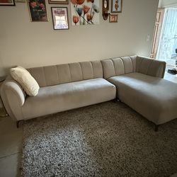 L-shaped Beige Couch