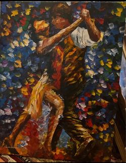 Leonid Afremov “Internal Struggle of Lust”