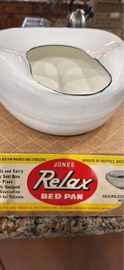 Vintage Porcelain Jones Relax Bedpan