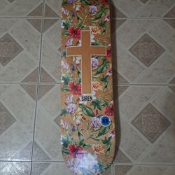 SIREN SKATEBOARDS THE ROSARY CROSS LOGO SKATEBOARD DECK SIZE 8.0