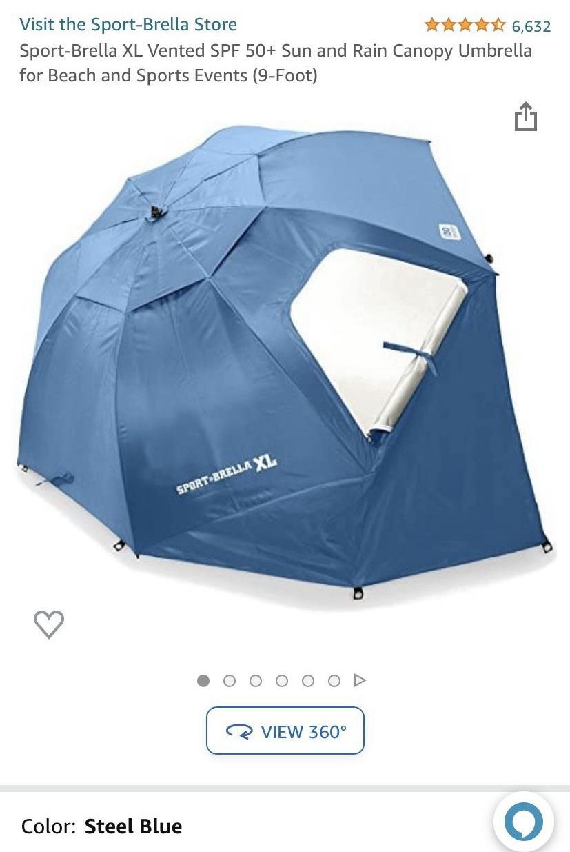 Sport-Brella XL Vented SPF 50+ Sun/Rain Canopy Umbrella