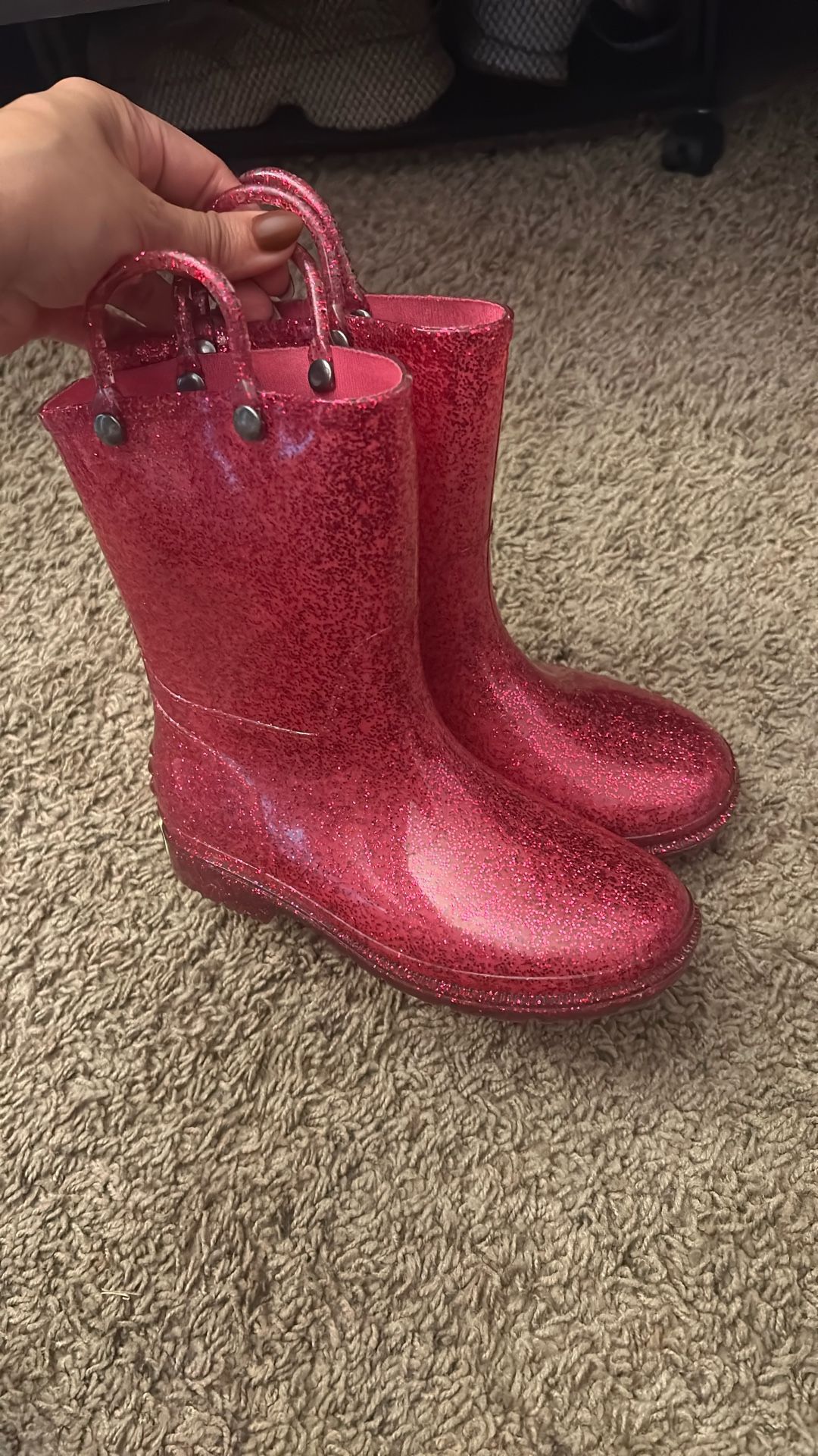 Sparkly Pink Rain boots