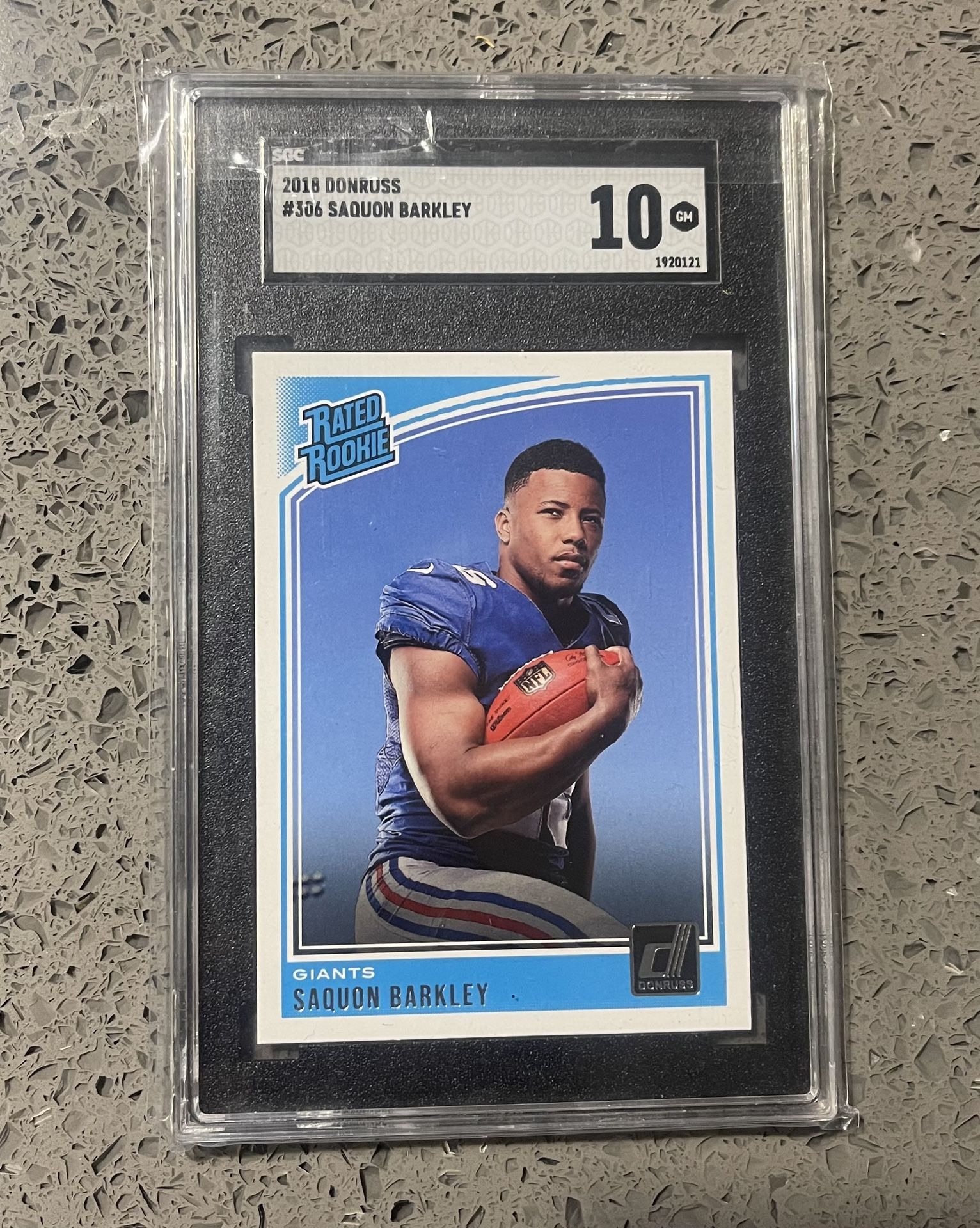 2018 Panini Donruss Rated Rookie Saquon Barkley - SGC 10