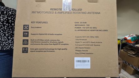 5 Star 360° Outdoor Remote Control HD TV antenna