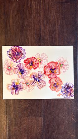 Local Art - Original Watercolor Painting - Pansy Flowers