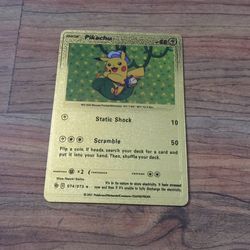 PIKACHU GOLDEN CARD