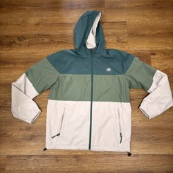 New Balance Men’s Small Lined Track Jacket Green Multi Pocket 