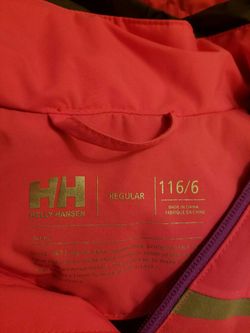 Helly Hansen Girls Rain Coat Jacket Like New