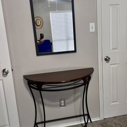 Entryway Table And Mirror 