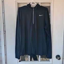 Nike Top Womens XL Black Element Zip Pullover Dri Fit Long Sleeve