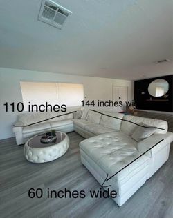 Stunning leather sectional couch