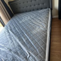 Queen Frame And Matrress New Mattresses New Pillowtop New Memory Foam New Bed Frames Nuevo Colchones Camas Nuevas βΌοΈ