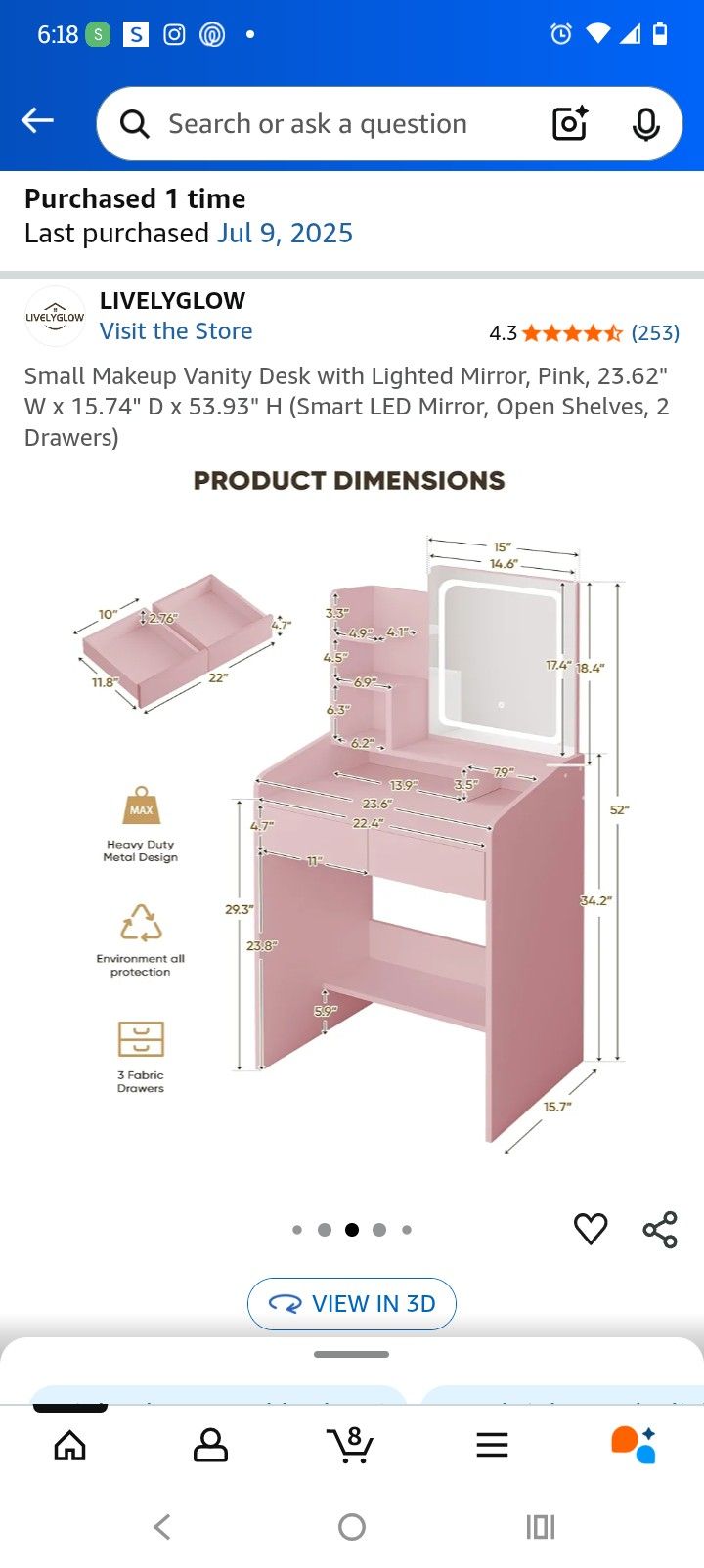 Pink Vanity