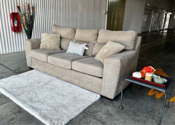 Ashley Furniture Signature By Design Sofa In Sand Pebble Including Delivery and Matching Pillows