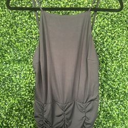 Black Scrunch Jumpsuit Plus Size 