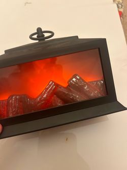 Little small fake fireplace light up