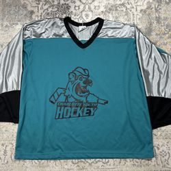 Vintage 90s Charlotte Youth Hockey Jersey Mens Size L Minor League #51  