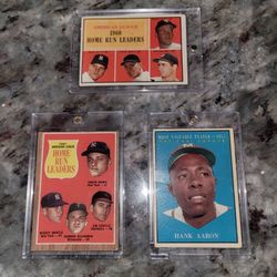 Mickey Mantle/ Hank Aaron 3 Card Lot