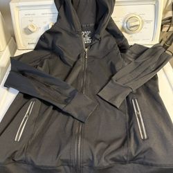 Black Exercise Jacket Hoodie  