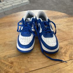 Blue Nike air shoes