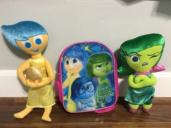 Inside out Backpack and dolls