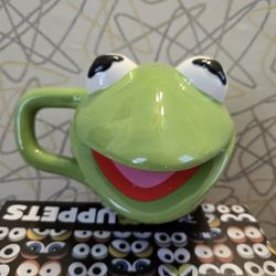 Disney Muppets Kermit The Frog Mug Figural Ceramic 20oz