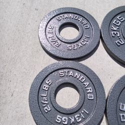 Two 2.5lb Olympic Weight Plates 
