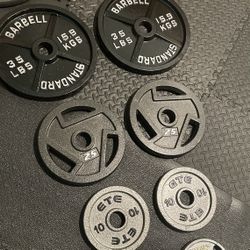 BRAND NEW Olympic  Weights Plates Set. Total weight 240#