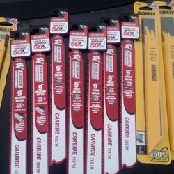 Brand New Thick Metal 9-in Carvide Tailobo 7 Car Buy Blades And 12 Dewalt Metal Blades And 8 5 Count Dual '98 Wood And Bed And Nail