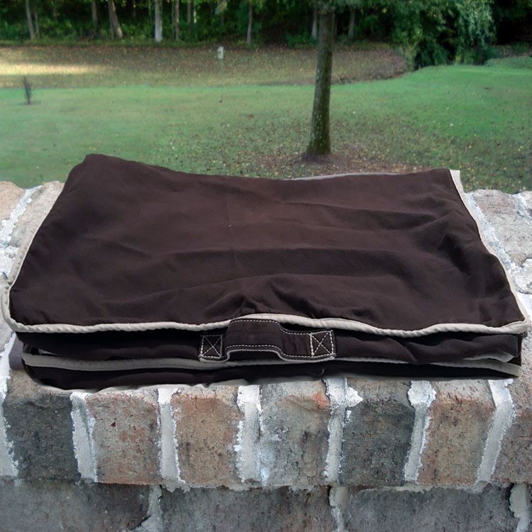 Lands' End Canvas Dog Bed Cover Size Medium 36"x28"x4" Zipper for easy insertion of Bed 100% Cotton