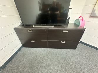 File Cabinet  ( Two Dark Black Files Cabinet)