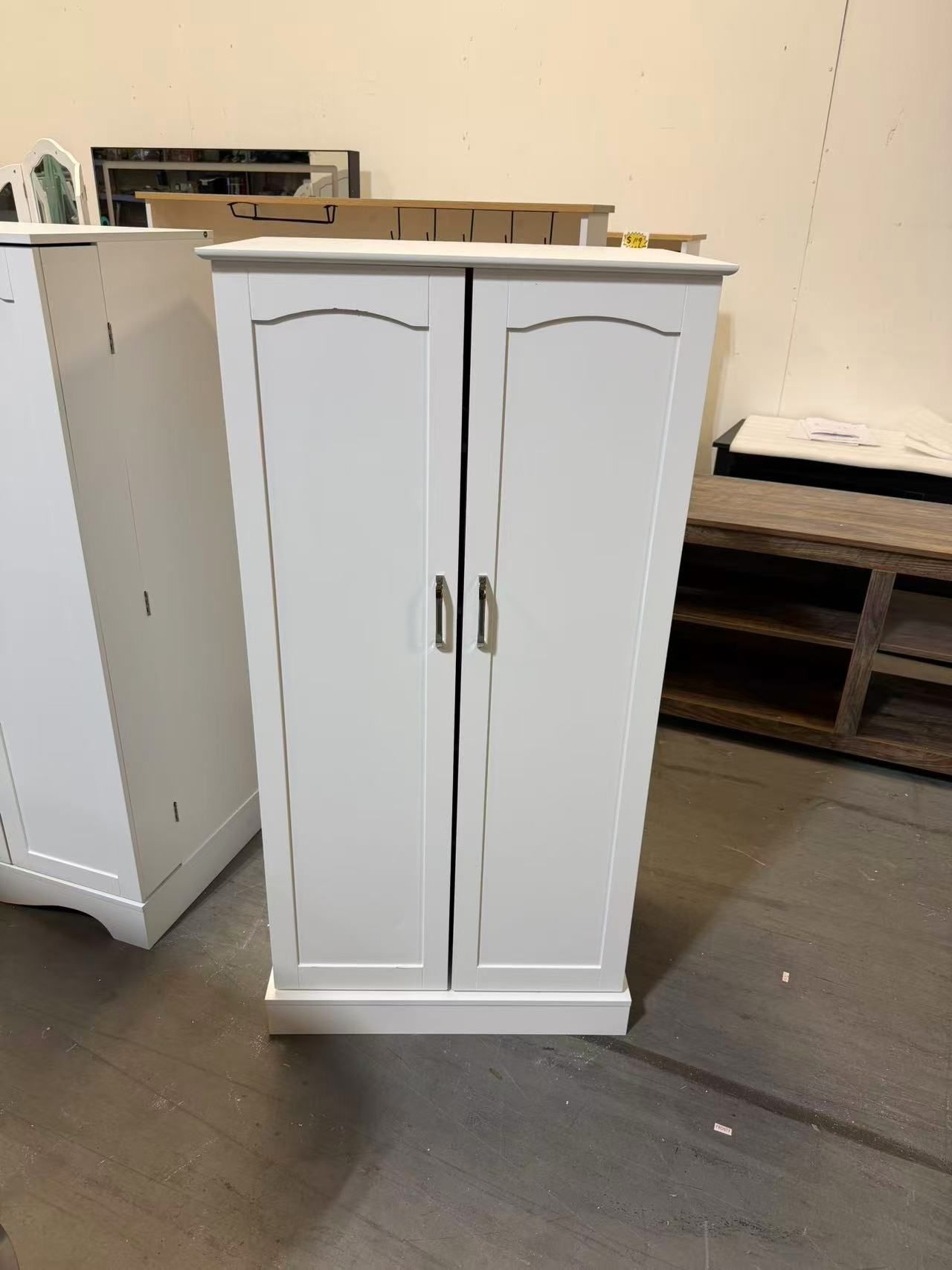 New 47"Pantry Cabinet with Adjustable Shelves, Freestanding Kitchen Storage Cabinet