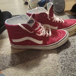 Like NEW HOT PINK VANS MENS SIZE 7.5