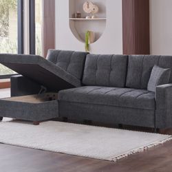 SLEEPER SECTIONAL GRAY101W x 37D x 36H (80W x 60D Sleeper