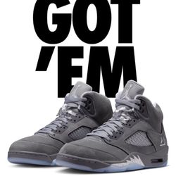 Jordan Retro 5 Wolf Greys 