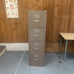 Large Four Drawer Metal File Cabinet 
