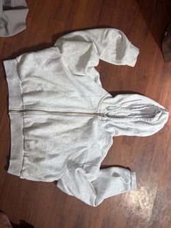 H&M crop gray sweatshirt size large