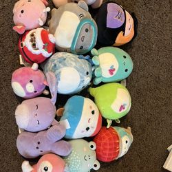 squishmallows and other stuffed animals 