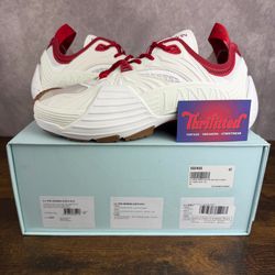 NEW Lanvin Flash X Sneaker White Red Size 42 EU / 9 US FM-SKIK00-SSEN-P23 Men’s Designer Sneakers OG Rare