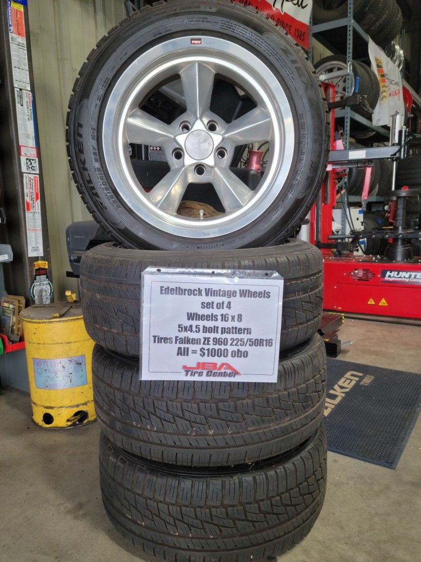 Tires and Rims 225/50/16 and Edelbrock Rims for Sale in San Diego, CA