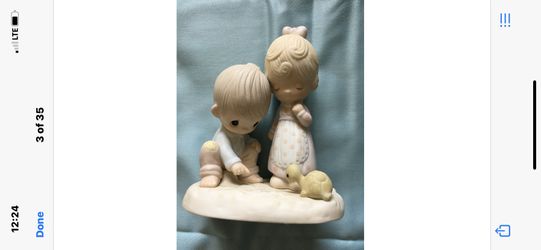 Precious Moments porcelain figurines Thou Art Mine 1979
