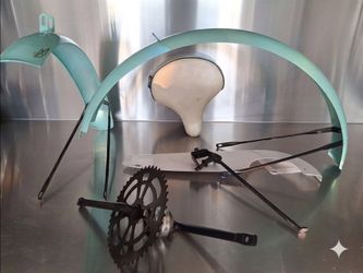Bike fenders kick stand crank chainguard and seat cushion