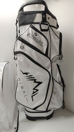Lightweight golf cart bag beverage pocket rain guard molded dividers