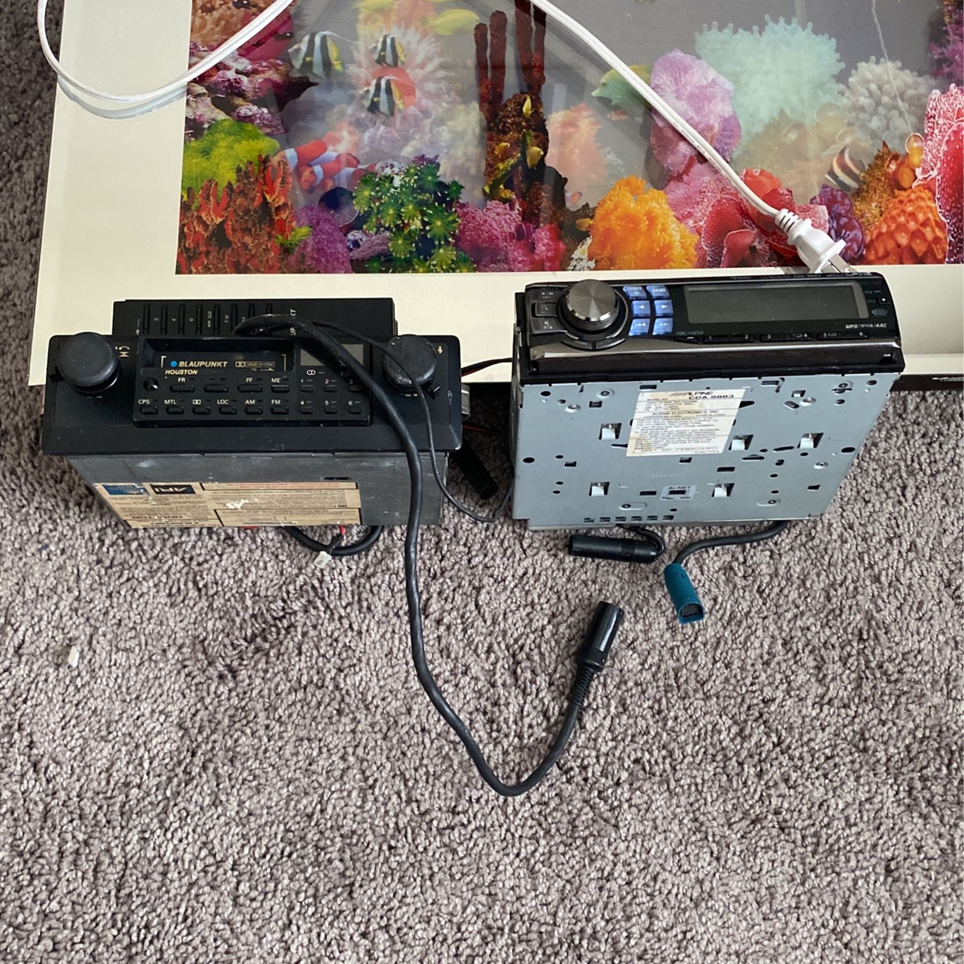 2 Car Stereo , 1 Blaupunkt , 1 Alpine