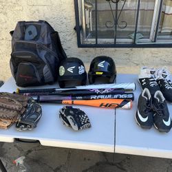Baseball/Softball Bats, Gloves, Helmets, Cleats